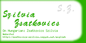 szilvia zsatkovics business card